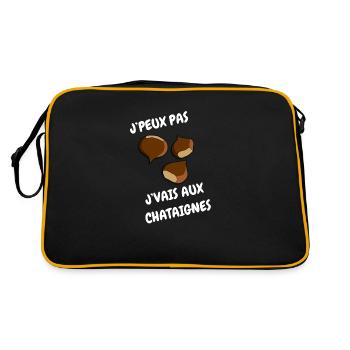 J’peux pas j’vais au châtaignes - Sac Retro - noir/or - Dos