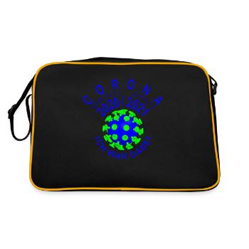 Virus Blue Green - Corona 2020/2021 I WAS DABEI - Retro Bag - black/gold - Back