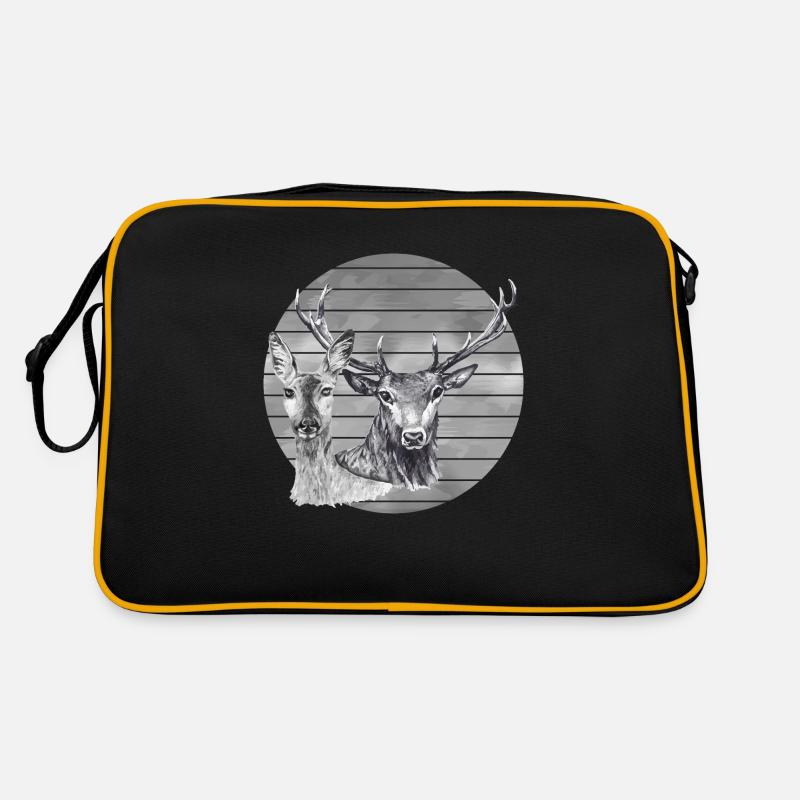 Hirsch und Reh Retro Tasche