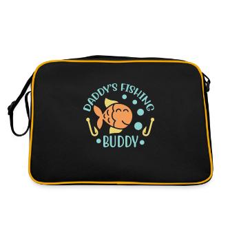 Daddys Fishing Buddy - Retro Tasche - Schwarz/Gold - Hinten