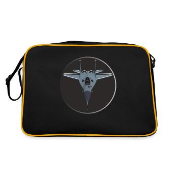 Kampfflugzeuge - Retro Tasche - Schwarz/Gold - Hinten