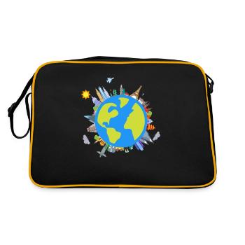 La Terre/The earth - Sac Retro - noir/or - Dos