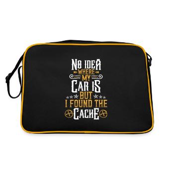 No idea where my car is #Geocaching - Retro Bag - black/gold - Back