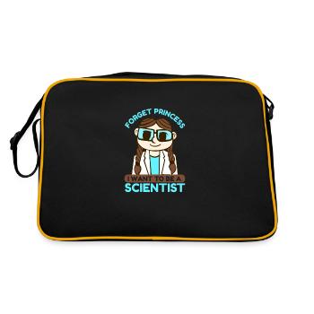 Science Forget Princess I Want Idée de cadeau - Sac Retro - noir/or - Dos