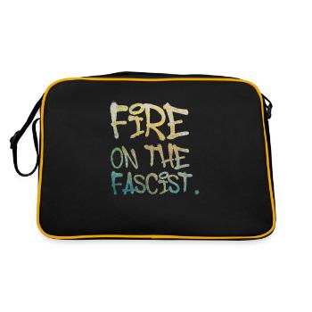 Fire on The Fascist - Retro Bag - black/gold - Back