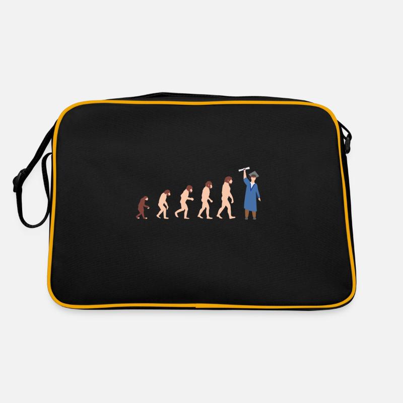 Evolution Abschluss Absolventen Bachelor Geschenk Retro Tasche