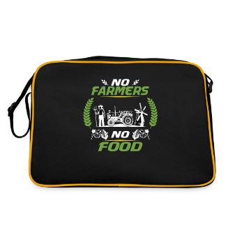 No Farmers No Food - Farmers Gift - Sac Retro - noir/or - Dos