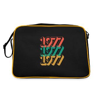 1977 - Retro Tasche - Schwarz/Gold - Hinten