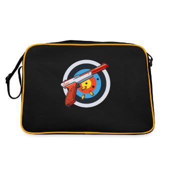 Vintage Gamer - Retro Tasche - Schwarz/Gold - Hinten