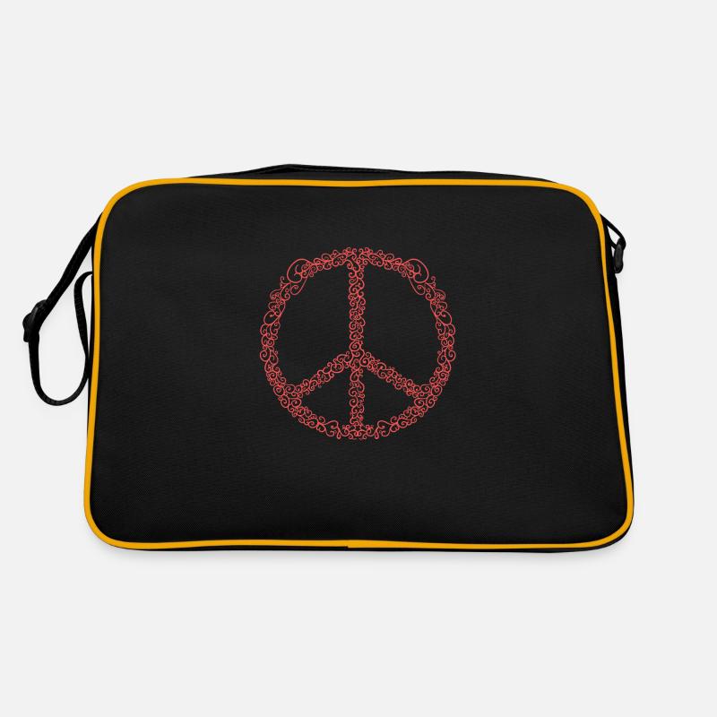 Zeichen des Friedens Retro Tasche