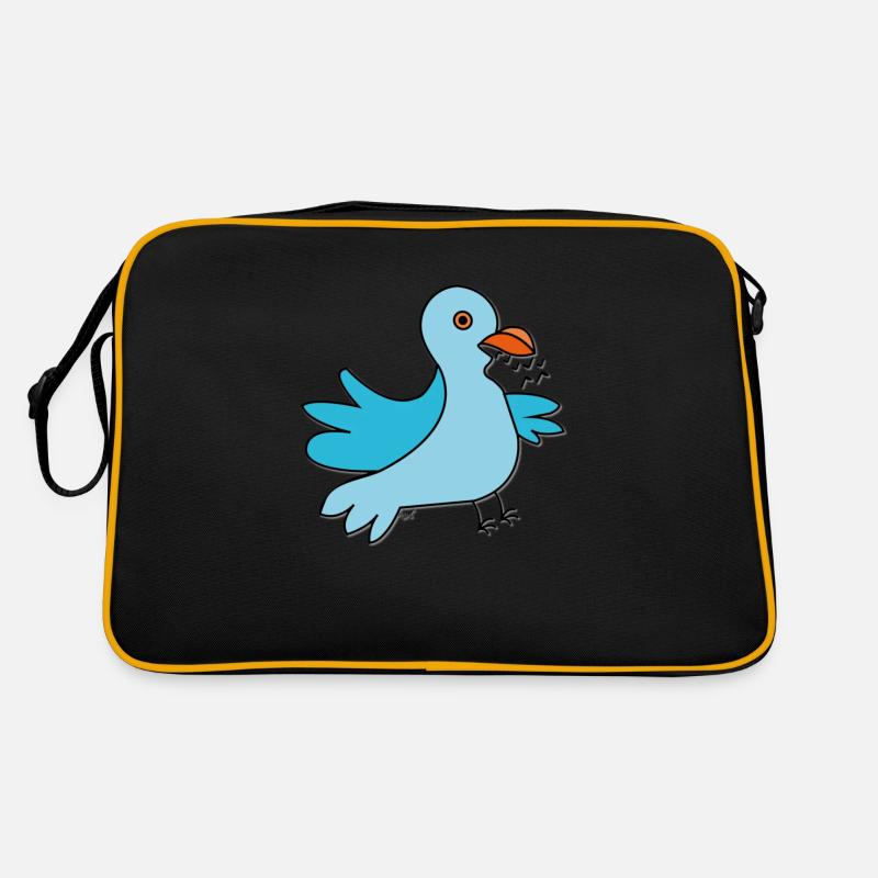 Taube - Retro Tasche - Schwarz/Gold