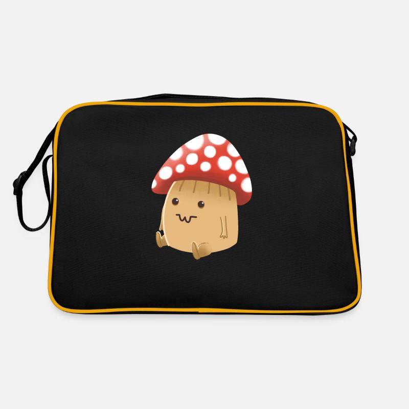 Homme mignon de champignon plafonné dessiné à la main Sac Retro