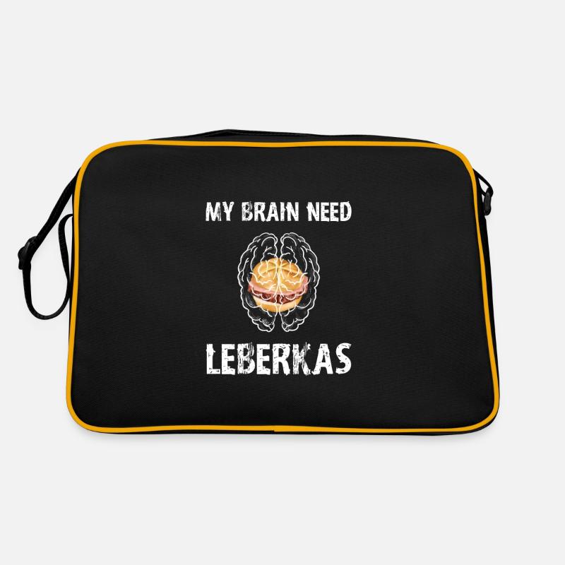 My brain need Lerberkas Retro Tasche