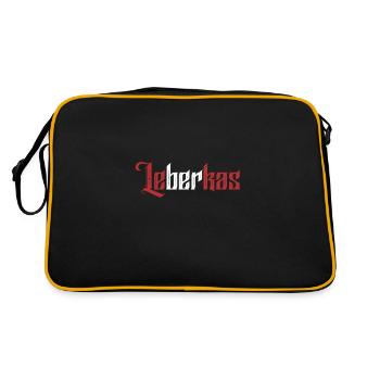 Leberkas - Retro Tasche - Schwarz/Gold - Hinten