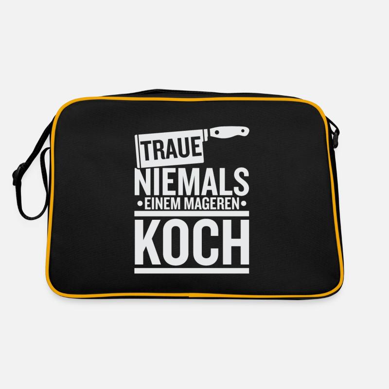 Kochkunst - Retro Tasche - Schwarz/Gold