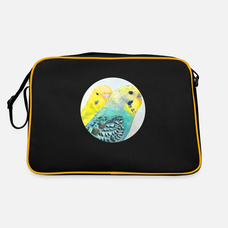 Perruches - Sac Retro - noir/or