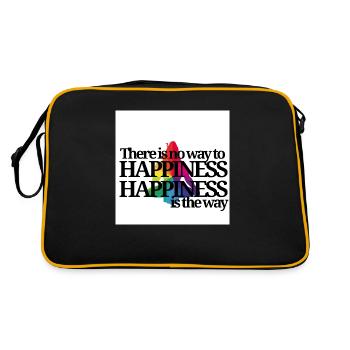 HAPPINESS Shiva - Retro Tasche - Schwarz/Gold - Hinten