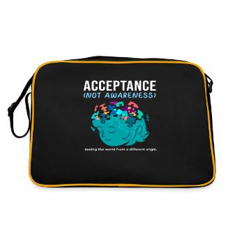 Acceptation pas sensibilisation - Autisme - Sac Retro - noir/or - Dos