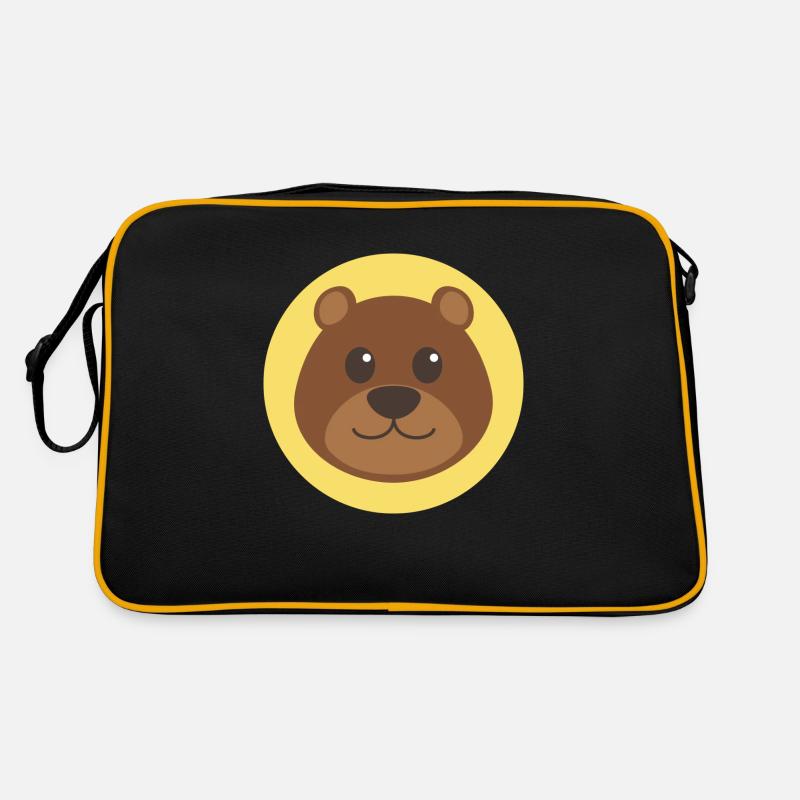 Bär Kopf Retro Tasche