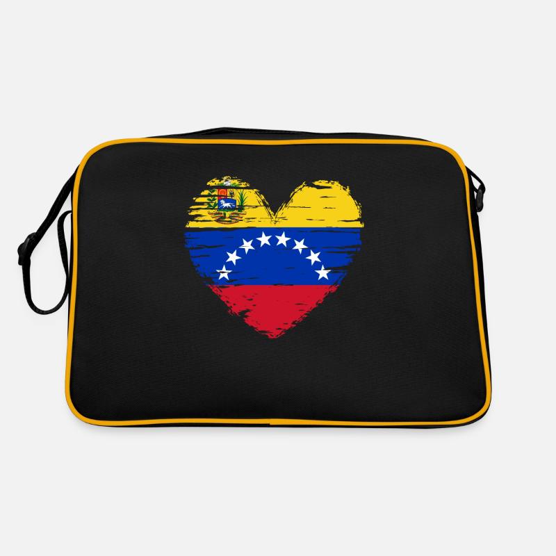 Venezuela coeur drapeau drapeau drapeau blason Sac Retro