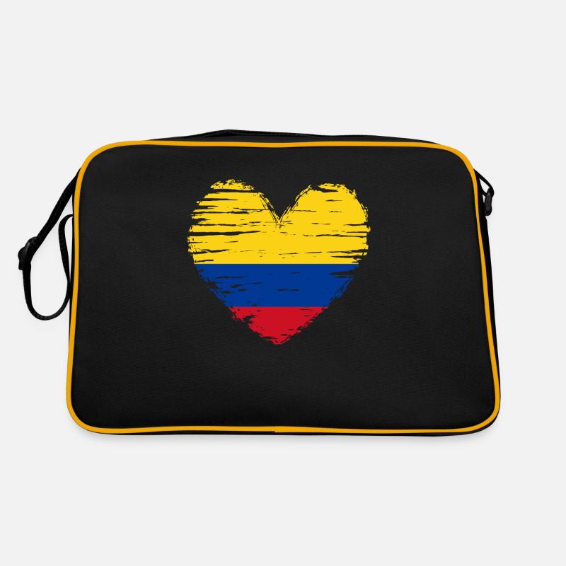 Colombie coeur drapeau blason Sac Retro