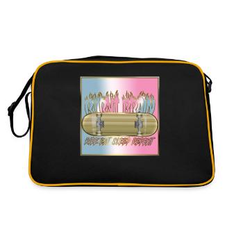 Burnt Brain SKATEBOARD - Sac Retro - noir/or - Dos