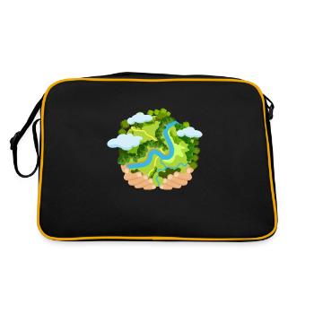 Save the planet Earth Day - Sac Retro - noir/or - Dos