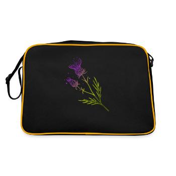Scotland Thistle Flower Tattoo Design Gift Idea - Retro Bag - black/gold - Back