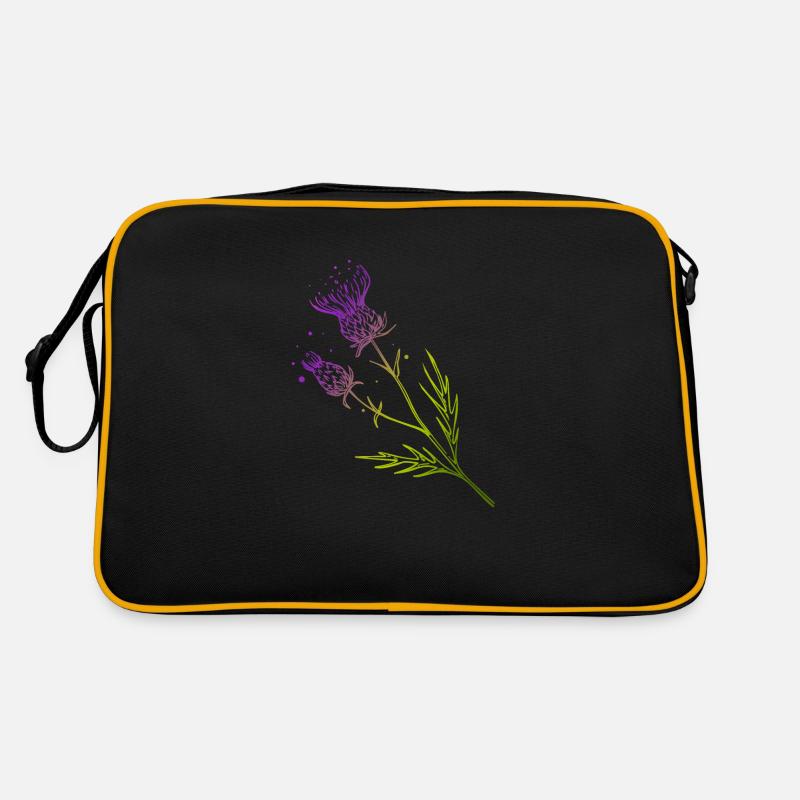 Écosse Discernes de fleur Conception de tatouage Idée cadeau Sac Retro