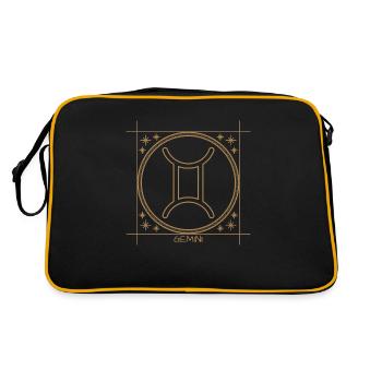 Signes du zodiaque jumeaux Astrologie - Sac Retro - noir/or - Dos