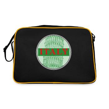 Italie italien Italo Italy Cadeaux cool - Sac Retro - noir/or - Dos
