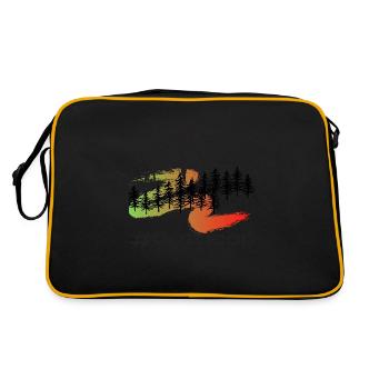 #Outdoor - Retro Tasche - Schwarz/Gold - Hinten