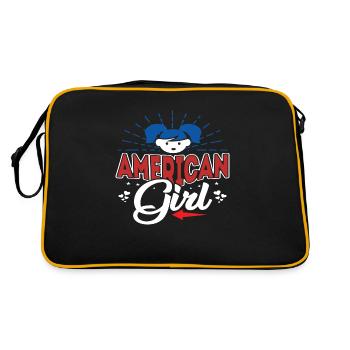 AMERICAN GIRL - Sac Retro - noir/or - Dos