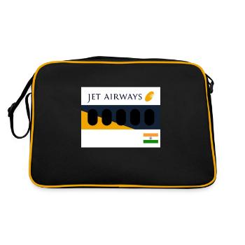 Jet Airways Mumbai - Retro Bag - black/gold - Back
