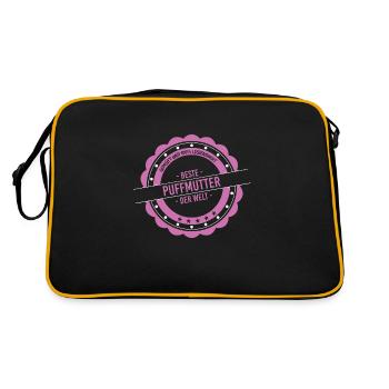 Die beste und liebenswerte Puffmutter - Retro Tasche - Schwarz/Gold - Hinten