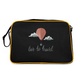 Live To Travel - Retro Bag - black/gold - Back