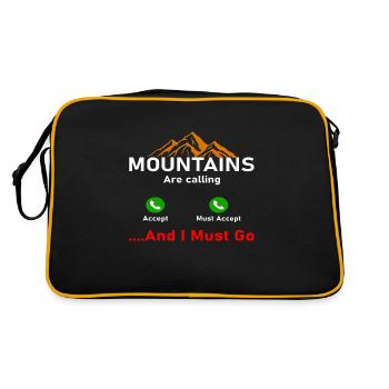 Mountains are calling - Retro Bag - black/gold - Back