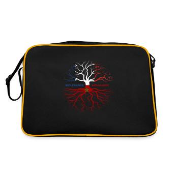 Halb Franzose / Halb Marokkanisch - Retro Tasche - Schwarz/Gold - Hinten