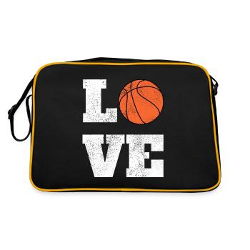 Aime les joueurs de basket-ball - Sac Retro - noir/or - Dos