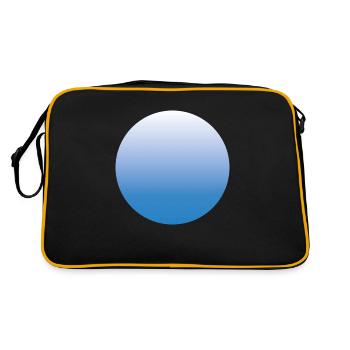 Sun blue with gradient 02 - Retro Bag - black/gold - Back