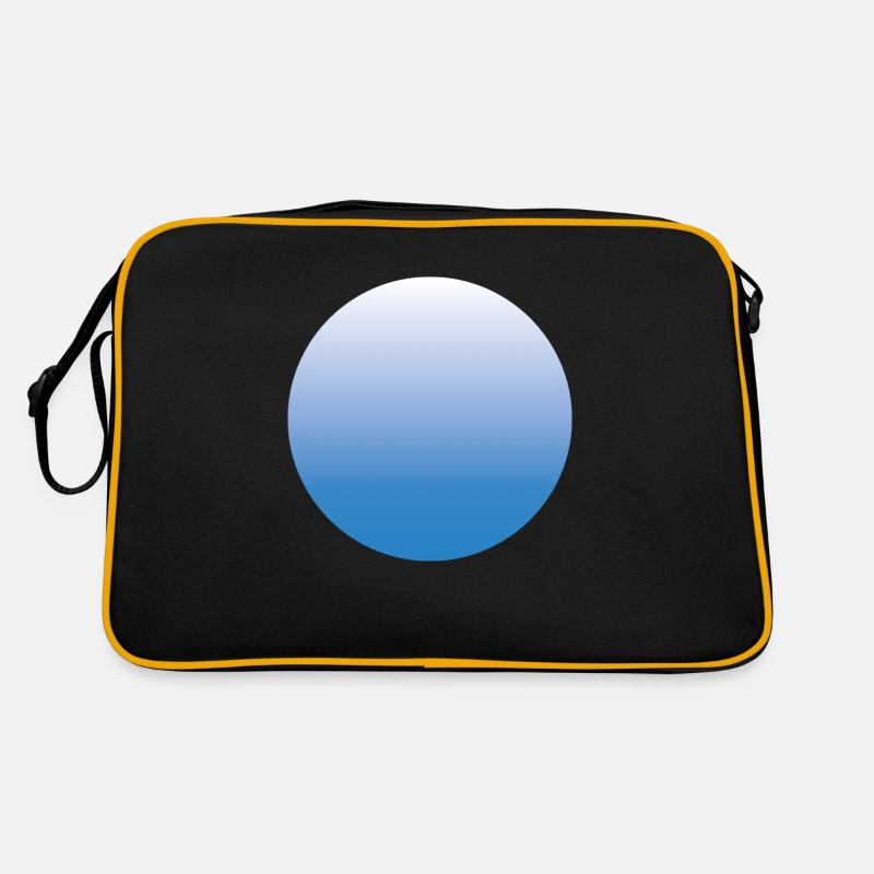 Sonne blau mit Farbverlauf 02 - Retro Tasche - Schwarz/Gold