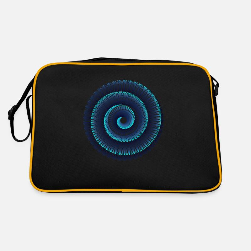 Mandala - Retro Tasche - Schwarz/Gold