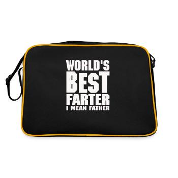 Weltbeste Farter - Retro Tasche - Schwarz/Gold - Hinten