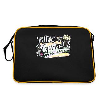 Alles Gute - Retro Tasche - Schwarz/Gold - Hinten
