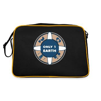 Only One Earth / Tag der Erde - Retro Bag - black/gold - Back