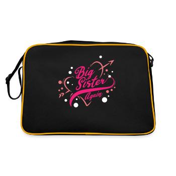 Grande sœur de nouveau fille aînée frères - Sac Retro - noir/or - Dos