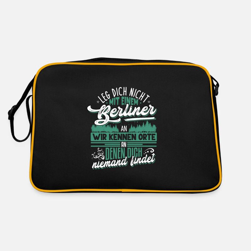 Leg dich nicht mit Berliner an Retro Tasche