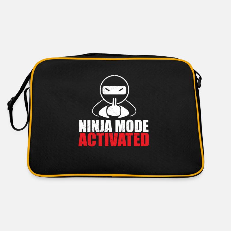 h 1Ninja Mode Ninja Star Lustige Ninja-Geschenkide Retro Tasche