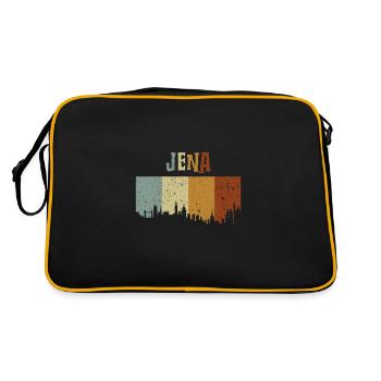 Jena - Retro Tasche - Schwarz/Gold - Hinten