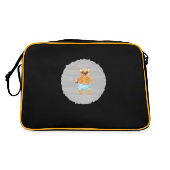 Un ours mignon - Sac Retro - noir/or - Dos